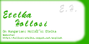 etelka hollosi business card